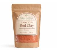 Nativilis - Argilla Rossa Caolino e Montmorillonite 150 g - Maschera naturale per viso, corpo e capelli - Per pelli grasse, miste e soggette a imperfezioni