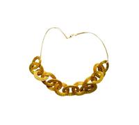 Nativilis - Collana fatta a mano a catena con erba dorata, gioielli ecologici di Jalapão Brasile - N101