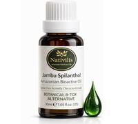 Nativilis Jambu Spilanthol Amazonas Olio Bioattivo Spilanthes Acmella Oleracea Estratto 100% naturale puro B-tox alternativa - rilassa i muscoli del viso, tonifica la pelle, Copaiba - 30 ml