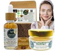 Nativilis Murumuru Collection Oil - Burro - Scrub (Astrocaryum murumuru) Foresta pluviale amazzonica - Cura della pelle Capelli Idratante naturale - Meno capelli crespi - Non ostruisce i pori -