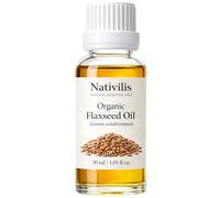 Nativilis Olio di lino biologico (Linum usitatissimum) - Olio Cosmetico Botanico - Uso Esterno