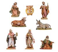Natività 8 pezzi Tipo Legno cm.12 Fontanini