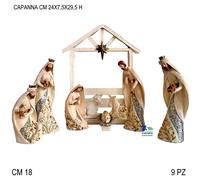 NATIVITA' 9 PZ PRESEPE PERSONAGGI DELLA NATIVITA' NATALIZIA IN RESINA ART. 77915