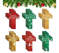 Natività Di Natale - Ornamenti Impiccati In Legno Da 24 Pezzi, Ornamenti Cristiani, Decorazione Incrociata Di Scena | Natività Scrittura Ornamento Per Chiesa, Casa, Arredamento Sospeso, Decorazioni De