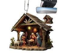 Natività Di Natale - Ornamenti In Acrilico Robusti, Simboli Alberi Sacri, Accenti Casa Feste | Eleganti Figure Presepe Artigianali, Decorazioni Vacanza Significative Per La