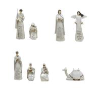 Natività Figurine Sacra Famiglia Figura Con Asino Figura Ornamento Da Tavolo Decori Religiosi Figurine
