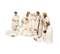 Natività Figurine Sacra Famiglia Figura Con Asino Presepe Figura Ornamento Da Tavolo Decorazione Religiosa Natale Decori Sacra Famiglia Resine Figurine Statua Con Stalla