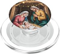 Natività natalizia baby jesù mangiatoia scene natività PopSockets PopGrip per MagSafe