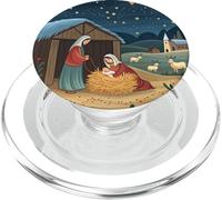 Natività natalizia baby jesù mangiatoia scene natività PopSockets PopGrip per MagSafe