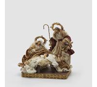 Natività Natalizia con Base Presepe Elegante H29xL26xP15 Camel
