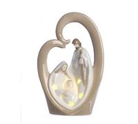 Natività presepe Cuore in porcellana con Luce led cm. 14,6 by Paben