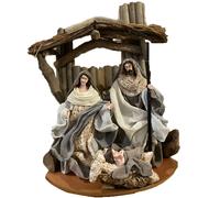 Natività sacra famiglia in tessuto presepe statua di natale completo decorazioni