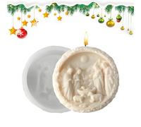 Natività silicone - 3D Jesus Birth Chandle, di sapone in silicone facile a rilascio, di resina artigianale rotondo | da cottura in gesso di di di Natale pe
