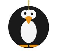 Natività Simpatico Pinguino Ornamenti di Natale Albero Ceramica Rotondo Albero di Natale Appeso Regali Decora Christian