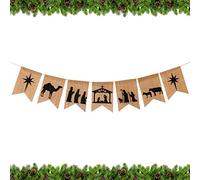 Nativity Banner Manager Nativity Banner Manager Natale Banner Banner Natività Scene per Natale Indoor, Sacra Famiglia Presepe Decorazioni Natalizie
