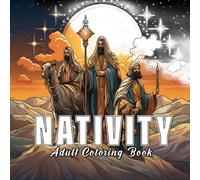 Nativity: Coloring books for adults with 60 sketches of nativity.