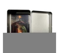 Nativity Figurines, Christmas Home Decoration, Handcrafted Religious Mini Manger Scene with Sea Glass for Desk, Shelf, Bedroom, Living Room, Office, School, Church, Farmhouse, Holiday Display