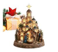 Nativity Scene - Bethlehem Church Lantern | Christmas Village Light Up