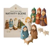 Nativity Scene Christmas Origamii Set With Jesus | DIYs Paper Nativity Scene Kit,Easy To Fold,Creative & Educational,Origamii Kit For Beginners Perfect For Christmas Decorations,Family Activities