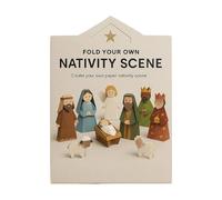 Nativity Scene Paper Craft, 17.8x17.8cm Handmade Christmas Decorations | Festive Beginners Nativity Scene Craft Kit | For Kids Adults Family Party Holiday Birthday Home Office School Desktop