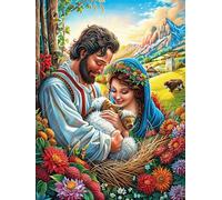Nativity Scene Rompicapo 500 Pezzi Per Regalo Di Battesimo Cartone Spesso Per Bambini Wild Animals Fantasy Animal Tema Baby Per Attività Educativa Con Confezione Regalo Da Passatempo 500 PCS