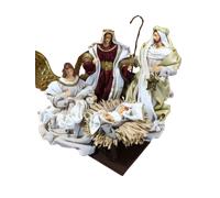 Nativity set 25.4x25.4x29.21 beige/bordeaux Timstor