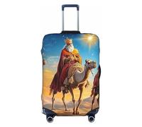 Nativity Star and Three Kings - Copertura elastica per bagagli da viaggio, con stampa, antigraffio, Nero , M