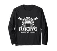 Nativo Americano Copricapo E Frecce Indiano Capo Vintage Maglia a Manica
