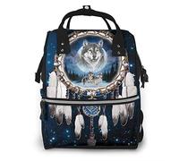 Nativo Americano Dreamcatchers Grande Capacità Multiuso Mummia Zaino Grande Capacità Paesaggio Luce Baby Pannolini Borse