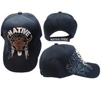 Nativo Pride Indiano Buffalo Teschio Dreamcatcher Ombra Poliestere Nero Cappello