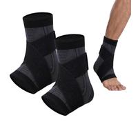 NativoDex Cavigliera per Stabilizzare e Prevenire Distorsioni, 2 Pezzi, Supporto e Compressione per Infortuni alla Caviglia, Sportiva e Regolabile, per entrambi i piedi