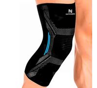 NativoDex Ginocchiera Stabilizzante di Supporto per Menisco e Legamenti - Tutore Ginocchio Antiscivolo di Compressione per Uomo e Donna - Ginocchiere Palestra