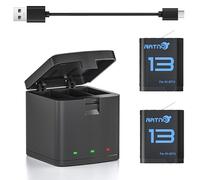 NATNO Batteria per Hero 13, 2 Batterie Ricaricabile da 2100mAh e Batteria Caricabatterie Accessorio per Hero 13 Black Fotocamera