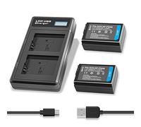 NATNO NP-FW50 Batteria di Ricambio e Caricabatteria per Sony Alpha 6500 6400 6300 6000 7 7II 7R 7RII RS 7SII A7 A7II A7R A7RII A7S A7SII A6500 A6400 A6300 A6000 A7S2 NEX-3/5/7