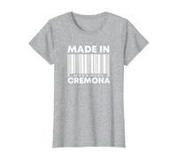 Nato a Cremona Maglietta, Donna, Grigio Melange, M