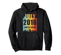Nato a Luglio 2016 Edizione Limitata Retro Vintage Felpa con Cappuccio
