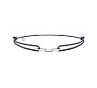 Nato Cuff - Bracciale Argento 925 Links - Fatto a mano in Francia - Regolabile - Gioiello Uomo o Donna (Blu)