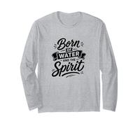 Nato dell'Acqua E dello Spirito Fedele Battesimo Cristiano Maglia a Manica
