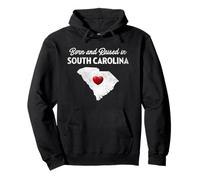 Nato e Cresciuto nella Carolina del Sud - Camicia della Carolina del Sud Felpa con Cappuccio