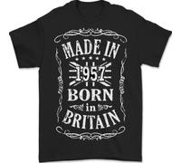 Nato In Gran Bretagna 69° Compleanno Fatta Nel 1957 T-Shirt Uomo 100% Cotone
