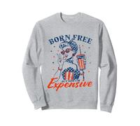 Nato Libero ma Ora Sono costoso Divertente Patriottico 4 luglio Felpa