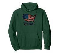 Nato negli Stati Uniti Felpa con Cappuccio, Unisex per Adulti, Verde Foresta, L