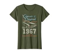 Nato nel 1967 Auto d'Epoca 59° Compleanno Maglietta, Donna, Oliva, XL