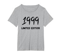 Nato nel 1999. Limited Edition Maglietta, Donna Plus-Size, Grigio Melange, 6X