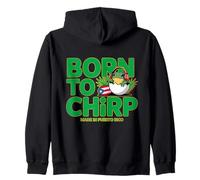Nato per Chirp Coqui Prodotto a Porto Rico Boricua Pride Felpa con Cappuccio