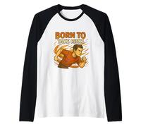 Nato per Correre rischi - Dynamic Poker Mindset Art Maglia con Maniche Raglan