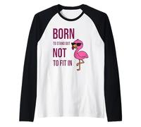 Nato per distinguersi Non per Adattarsi - Potenziare Fenicottero Maglia con Maniche Raglan