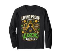 Nato per Essere Fortunato Jackpot Design Maglia a Manica