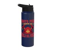 Nato Per Essere Un Vigile Del Fuoco Pompiere Stainless Steel Insulated Water Bottle