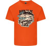 Nato Per Essere Una Leggenda Della Pesca Maglietta Per Bambini Ragazzi E Ragazze